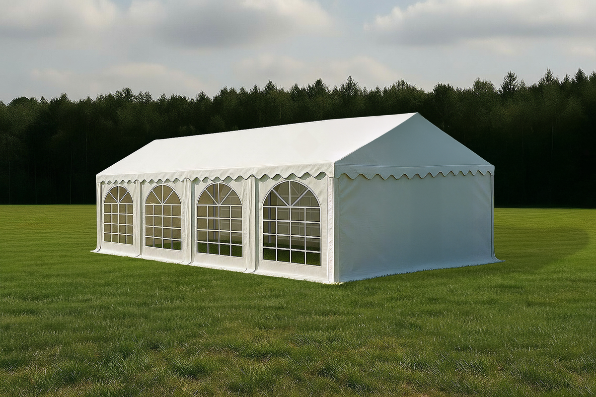 Partyzelt Professional PVC 4×8 m weiß