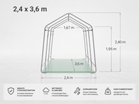 Weidezelt Basic 2,4 × 3,6 m – Bild 8