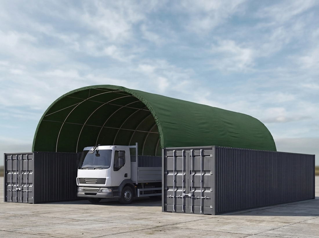 Containerüberdachung Monte 8×12 m