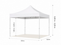 Faltpavillon 3×3 m – Professional Alu – Bild 2