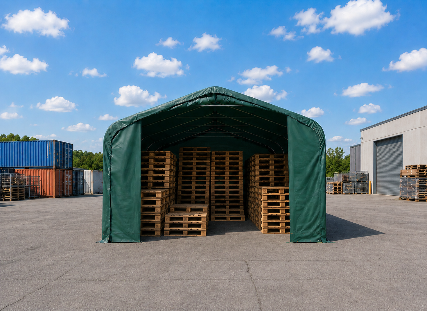 Zelthalle 6x6 m (Seitenhöhe 2,6 m)