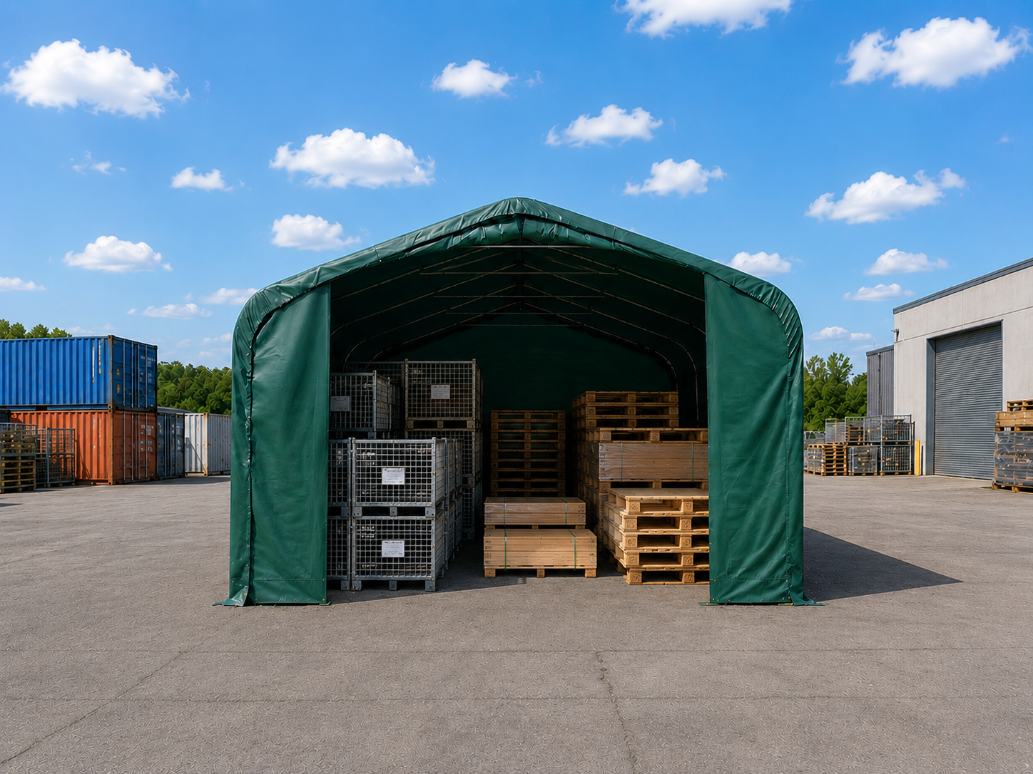 Zelthalle 6x6 m (Seitenhöhe 2,6 m)