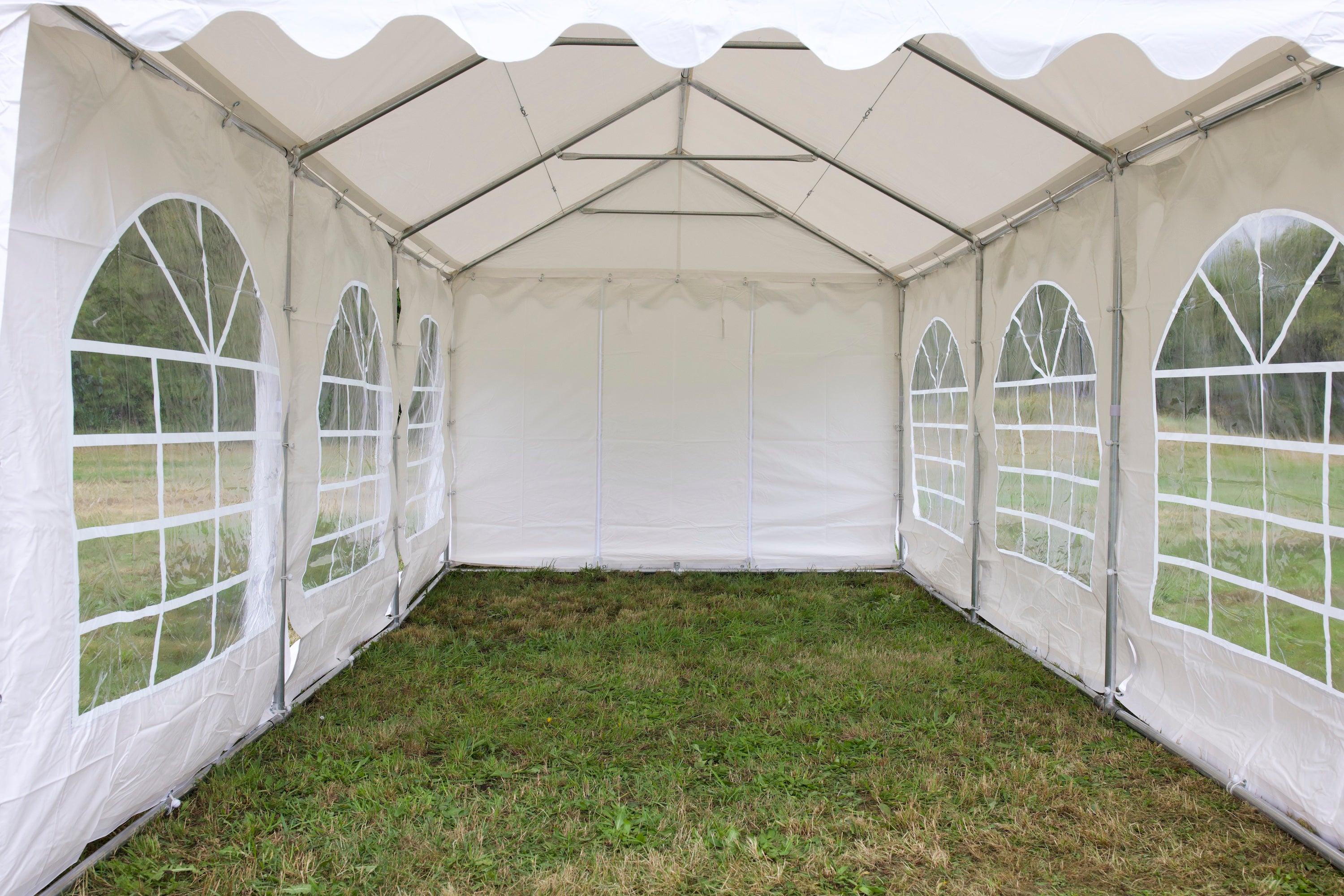 Partyzelt Professional PVC 4×8 m (Seitenhöhe 2,6 m)