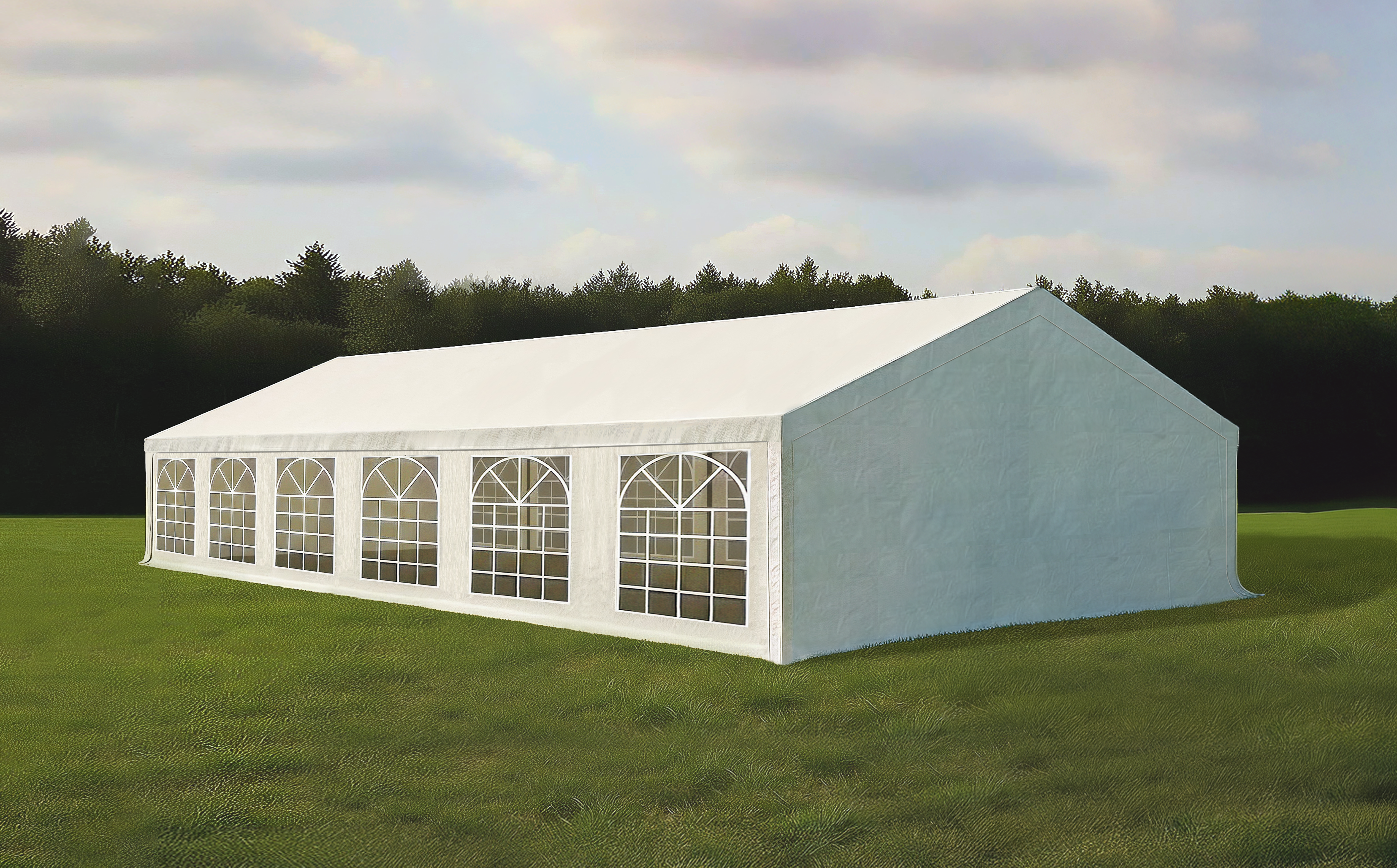Partyzelt ECO PVC 6x12 m weiß
