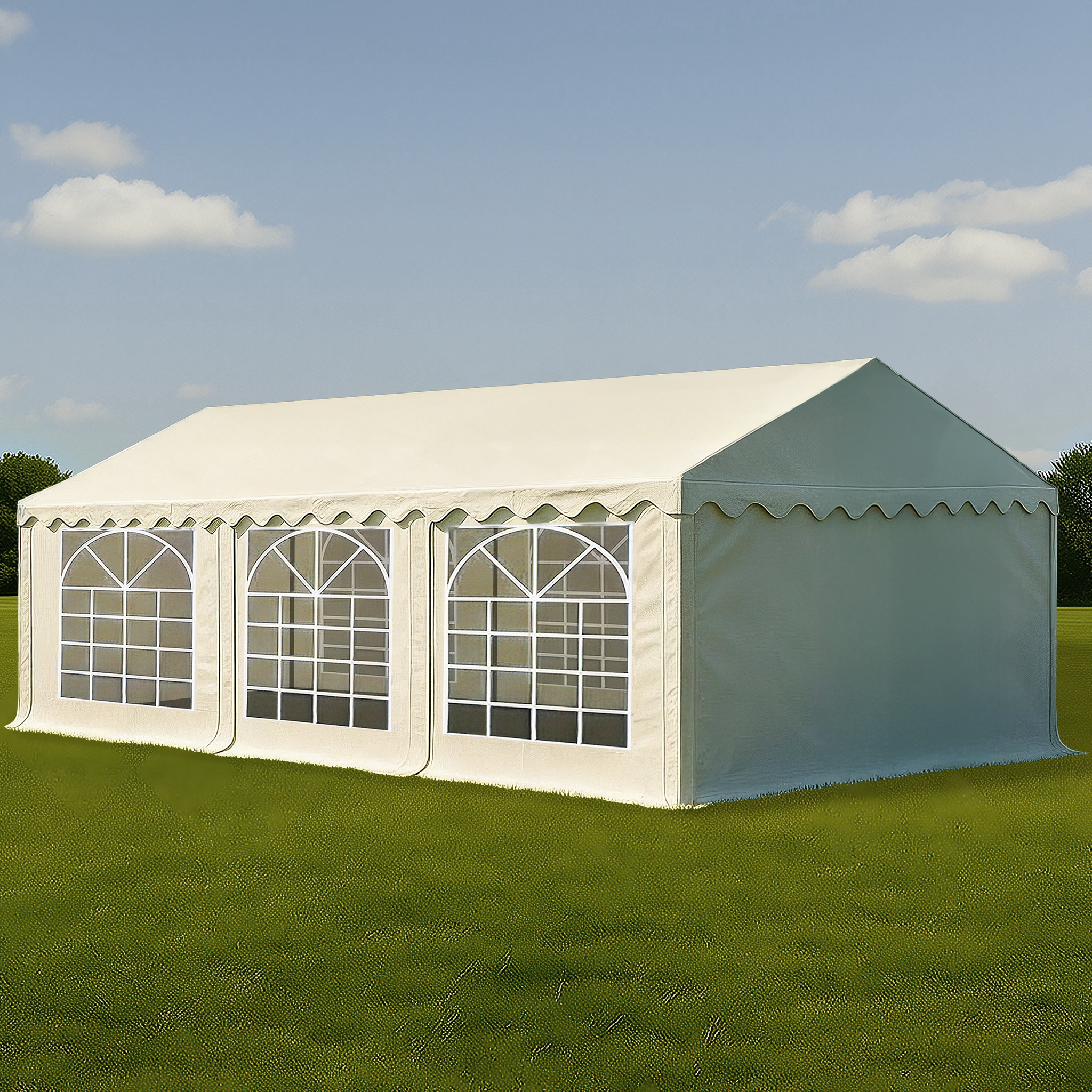 zelt 3x6 pvc Partyzelt Classic PVC feuerresistent 3x6 m
