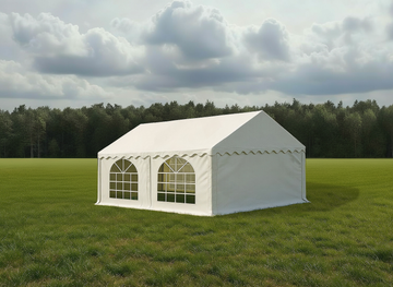 Partyzelt Premium PVC feuerresistent 3×4 m weiß