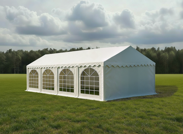 Partyzelt Premium PVC feuerresistent 4x8 m weiß