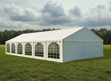 Partyzelt Premium PVC feuerresistent 6x12 m weiß