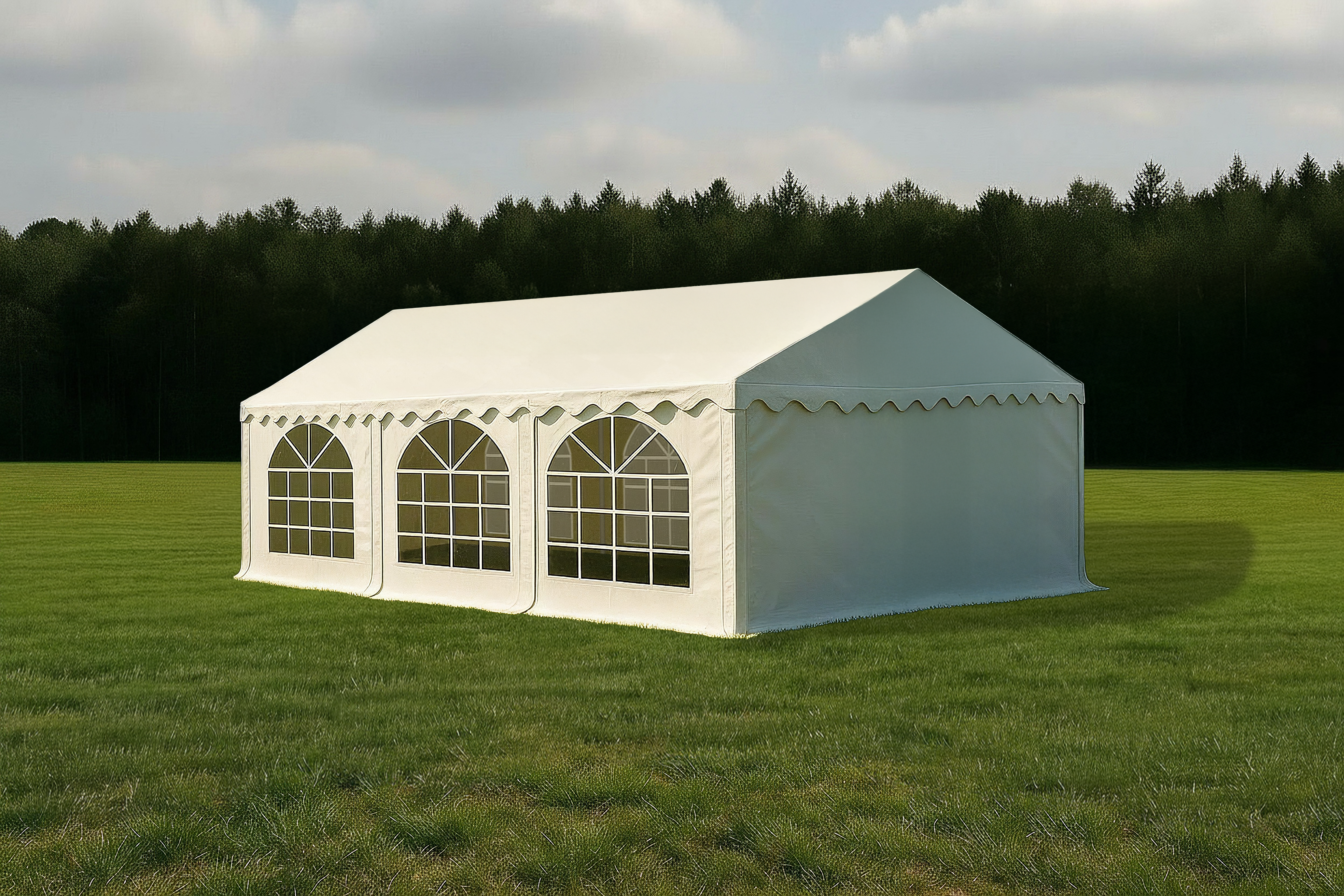 Partyzelt Professional PVC 4×6 m weiß