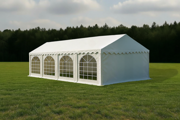 Partyzelt Professional PVC 4×8 m (Seitenhöhe 2,6 m)