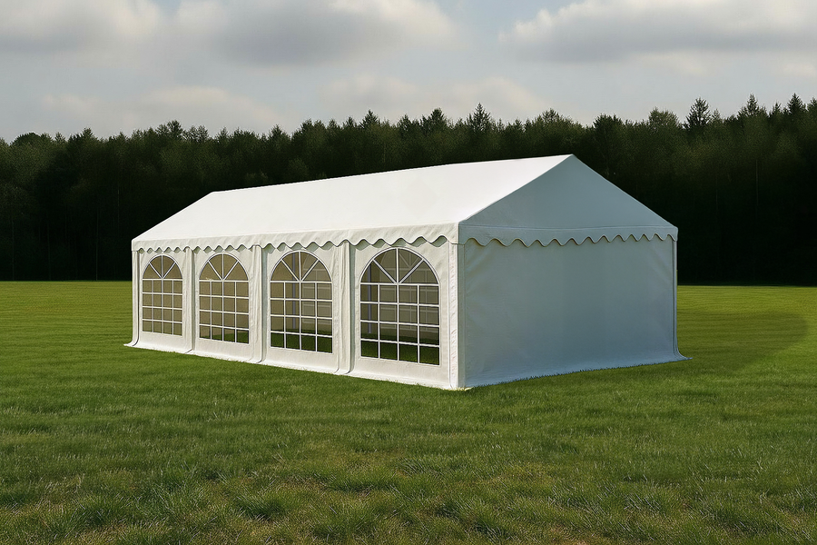 Partyzelt Professional PVC 4×8 m weiß