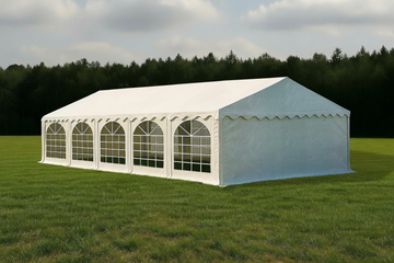 Partyzelt Professional PVC 5×10 m weiß