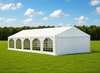 Partyzelt Premium PVC feuerresistent 4×10 m weiß