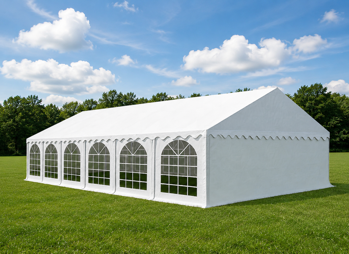 Partyzelt Professional PVC 6×12 m (Seitenhöhe 2,6 m)