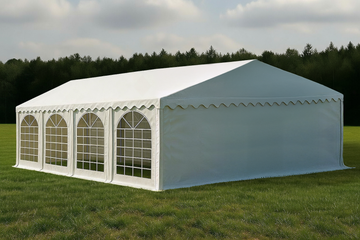 Partyzelt Professional PVC 6×8 m (Seitenhöhe 2,6 m, feuerresistent)