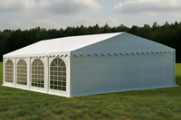 Partyzelt Professional PVC 8×8 m (Seitenhöhe 2,6 m, feuerresistent) – Bild 1