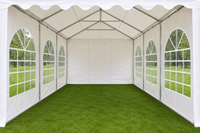 Partyzelt Premium PVC feuerresistent 4×10 m weiß – Bild 2