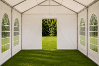 Partyzelt Premium PVC feuerresistent 4×10 m weiß – Bild 3