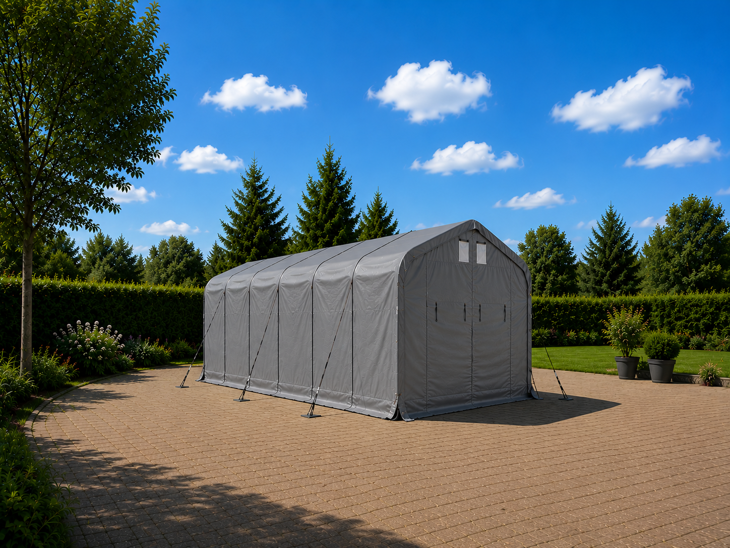 Zeltgarage Professional Plus 6×12 m