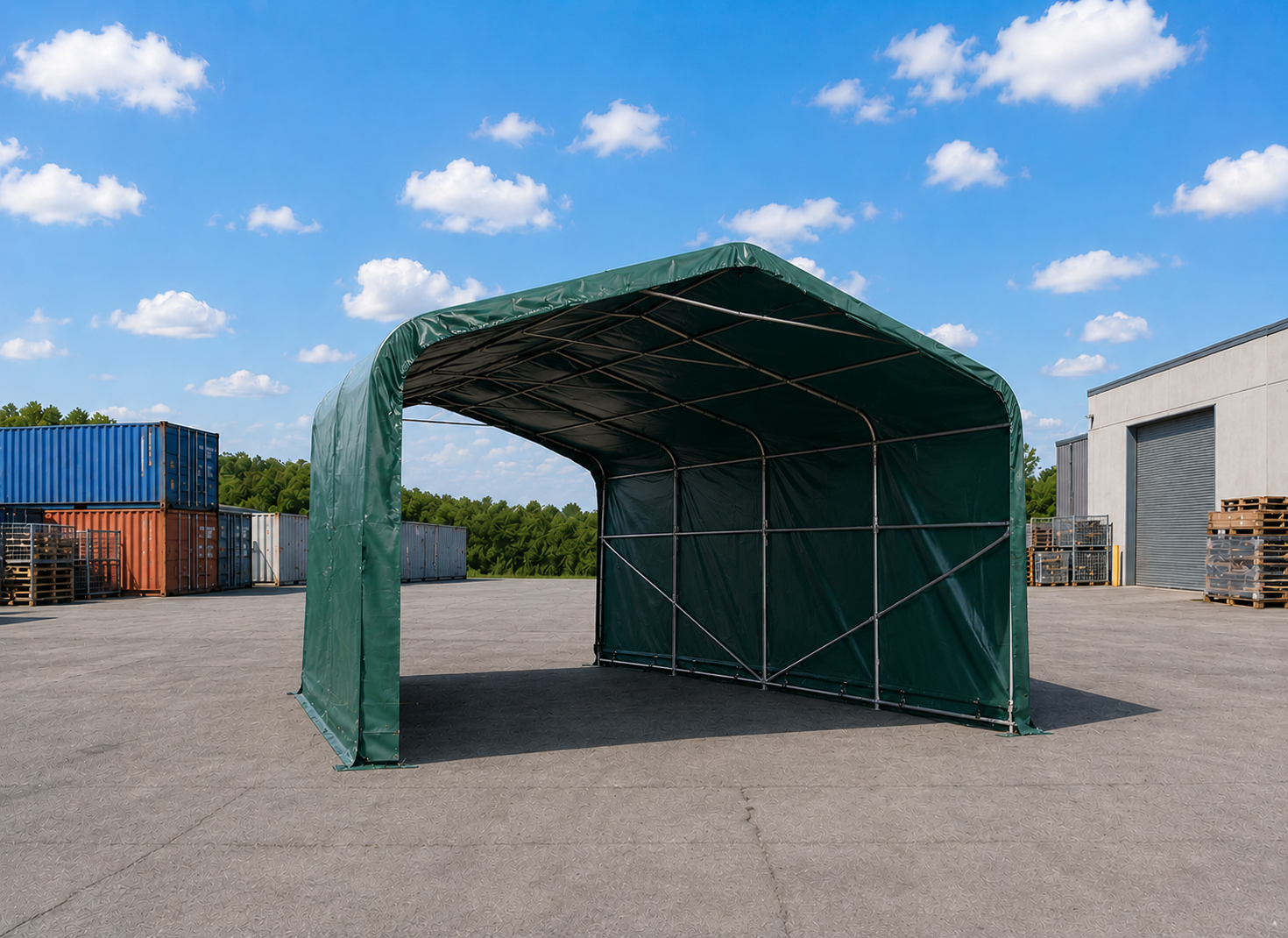 Zelthalle 6x6 m (Seitenhöhe 2,6 m)
